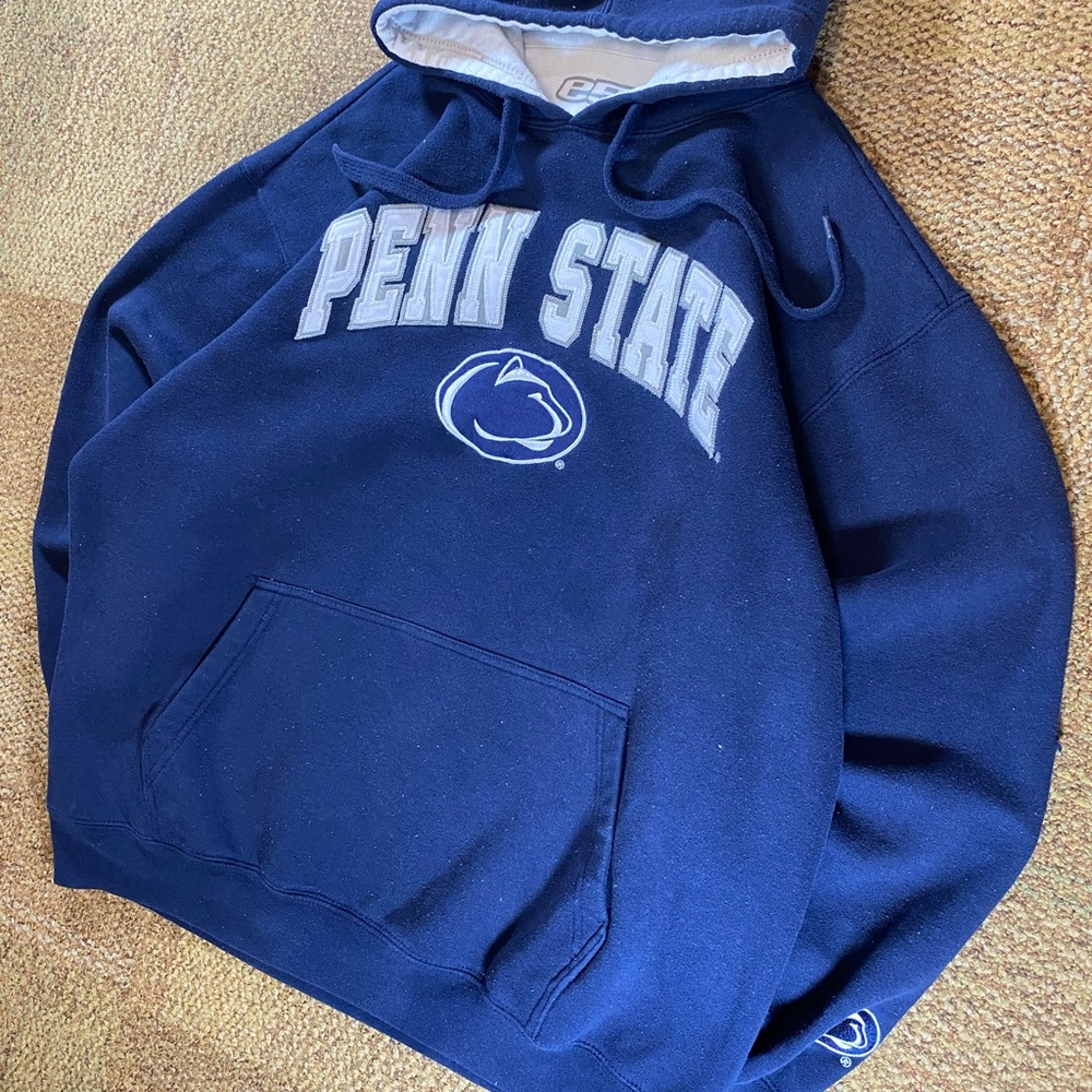 Vintage y2k Penn State hoodie with a distressed look - Picture 2 of 9
